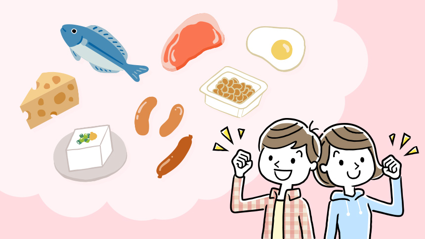 たんぱく質を上手にとって、健康なからだをつくろう