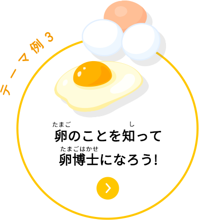 テーマ例3 卵のことを知って卵博士になろう！