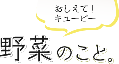 おしえて！キユーピー 野菜のこと。