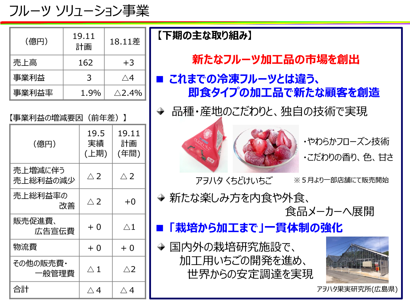 フルーツ ソリューション事業