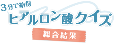 3分で納得 ヒアルロン酸クイズ 総合結果