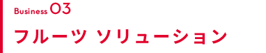 BUSINESS04 フルーツ ソリューション事業