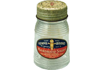The early KEWPIE Mayonnaise bottle on sale.