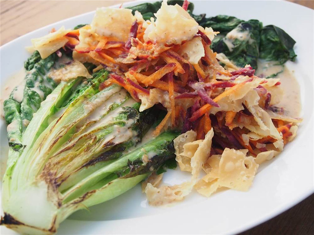 Crispy Salad with Charred Romaine Lettuce